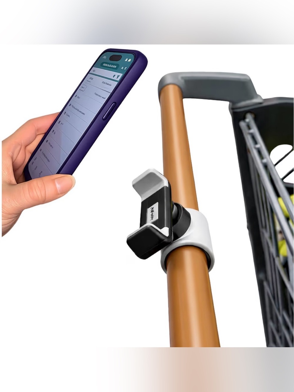 Cell Phone Holder for Grocery Cart/Stroller